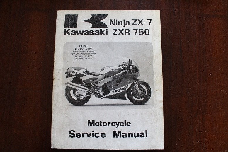 Kawasaki Ninja ZX7 ZXR750 1989 motorcycle service manual, Ophalen of Verzenden, Kawasaki