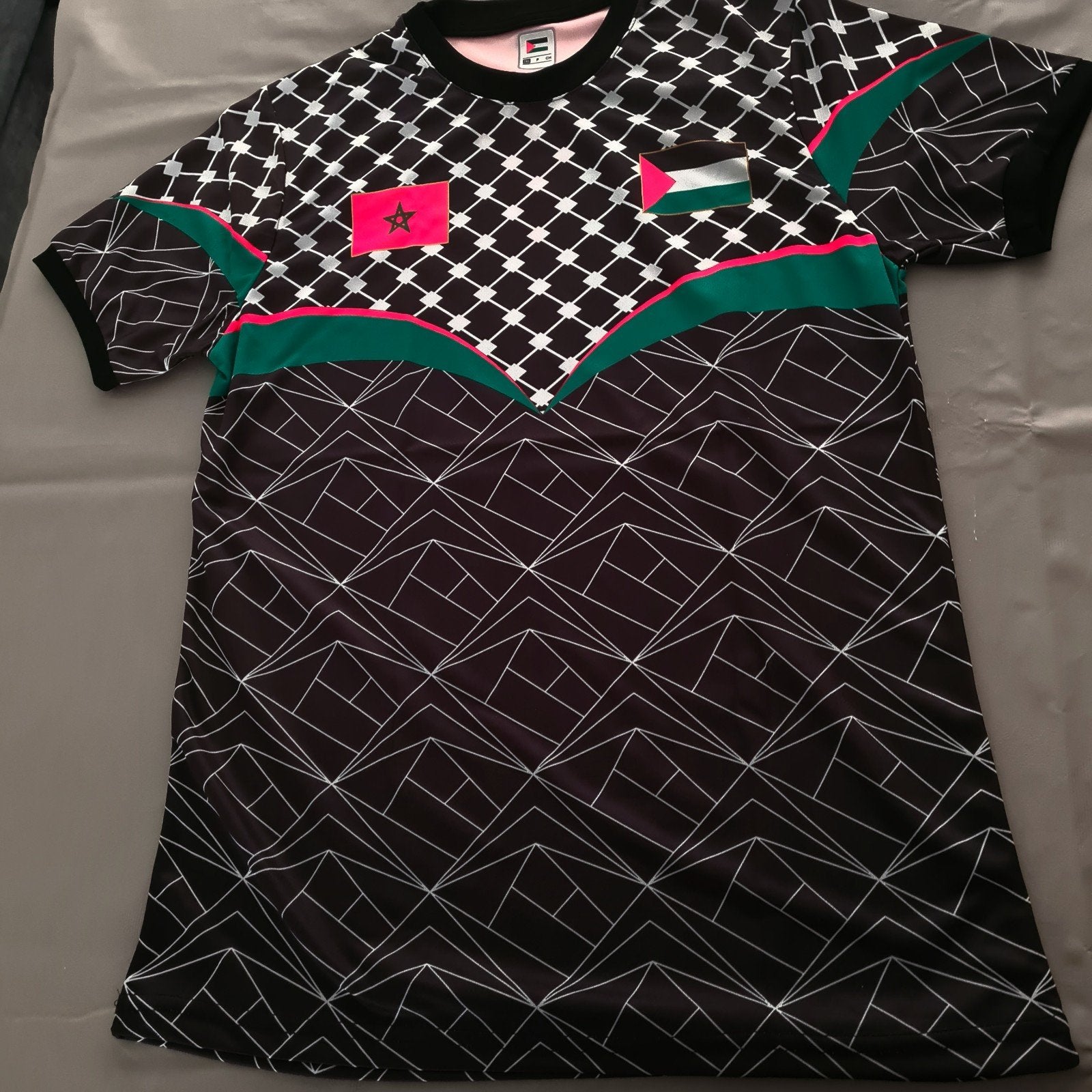 Voetbal Marokko T-shirts, Ophalen, Zwart