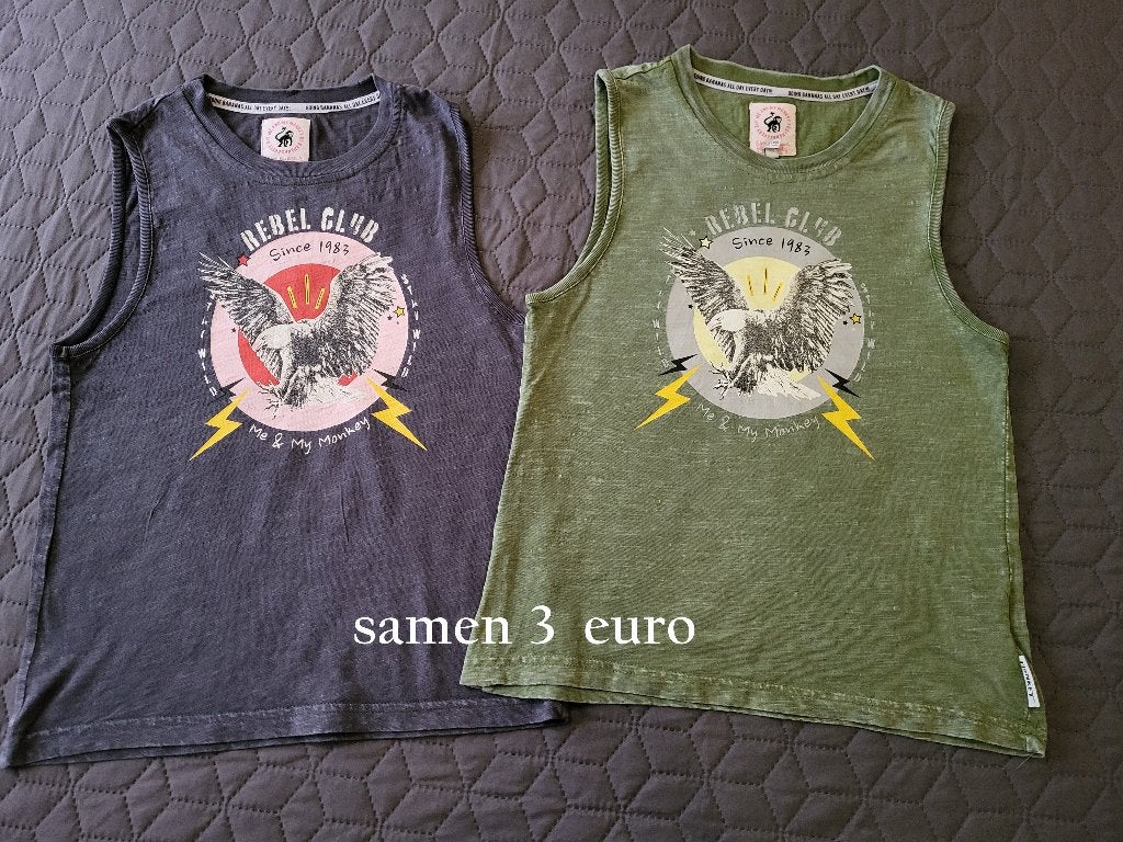 me and my monkey zomershirts 140/146, Jongen of Meisje, Ophalen of Verzenden, Zo goed als nieuw, Shirt of Longsleeve