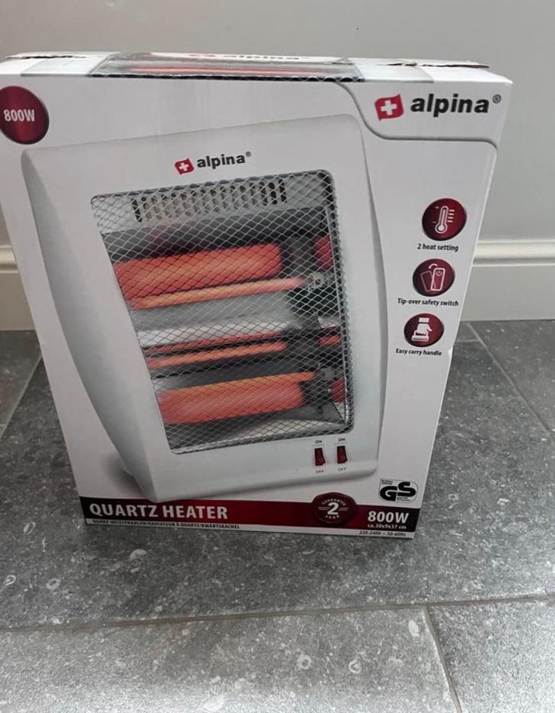 Alpina Quartz Kachel 800W - Nieuw in doos, Doe-het-zelf en Verbouw, Verwarming en Radiatoren, Ophalen, 30 tot 80 cm, Minder dan 60 cm