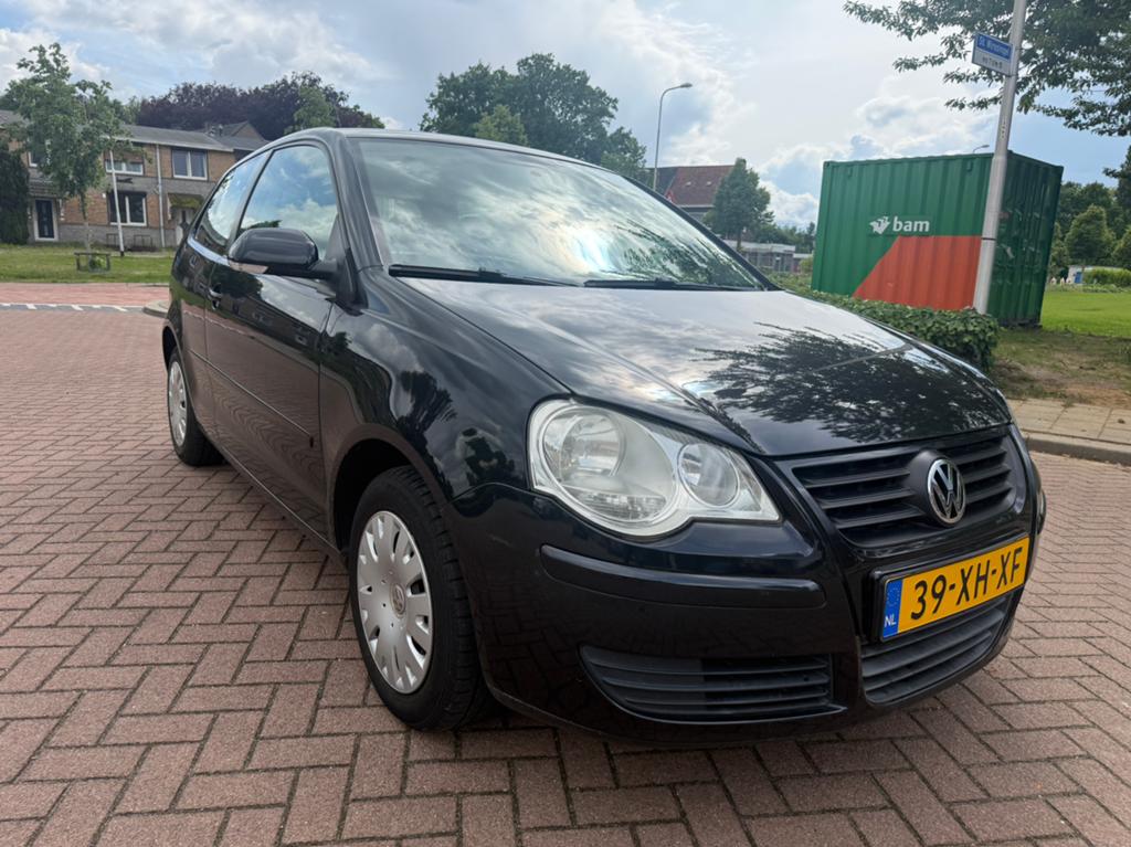 Volkswagen Polo 1.4 16V Optive Automaat 1e Eigenaar 2007, Auto's, Stof, 4 cilinders, Zwart, Origineel Nederlands