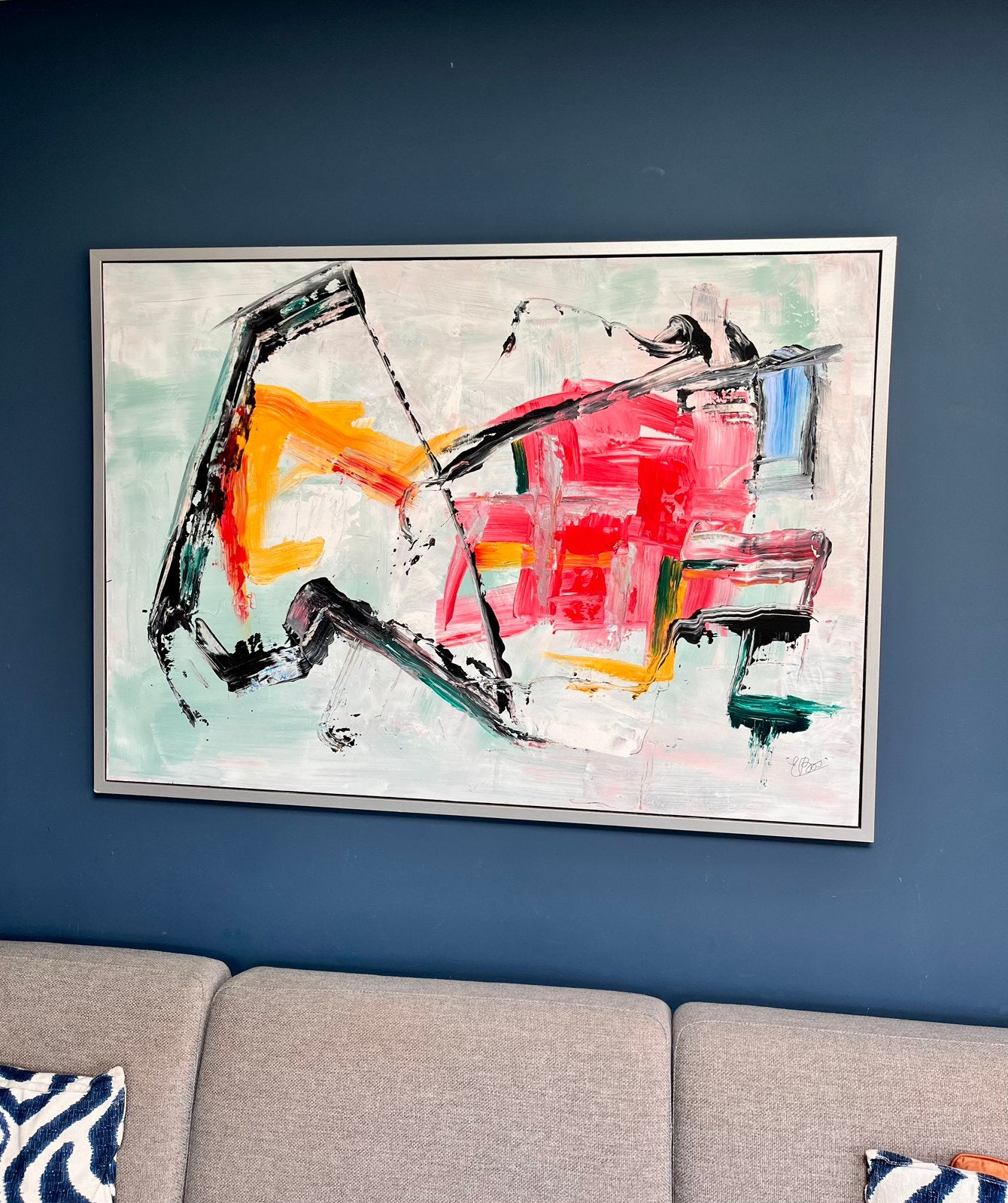 Schilderij E. Bos 140 x 100 cm, Ophalen