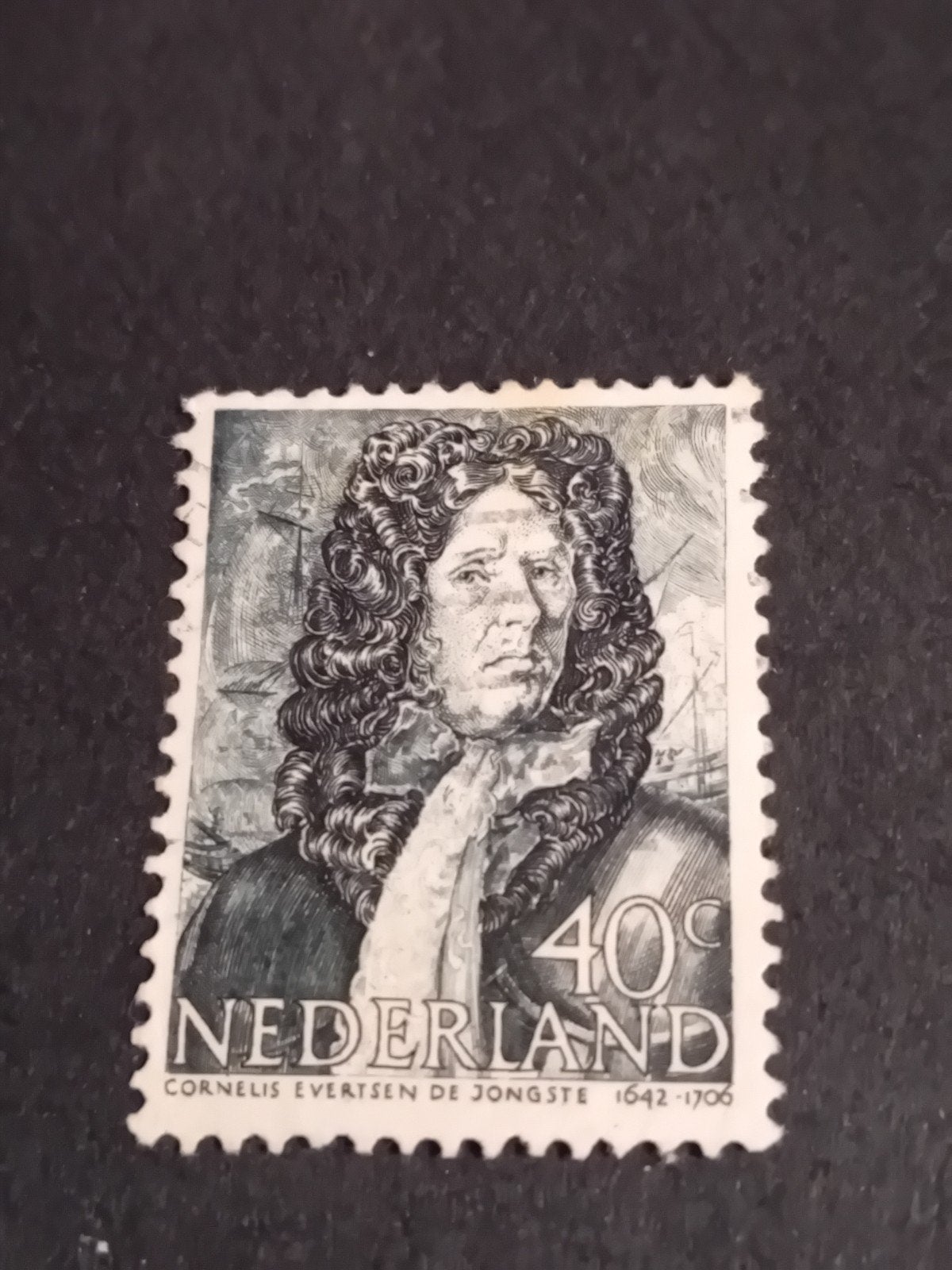 Nederlandse postzegel Cornelis Evertsen de Jongste 40c, Postzegels en Munten, Ophalen of Verzenden