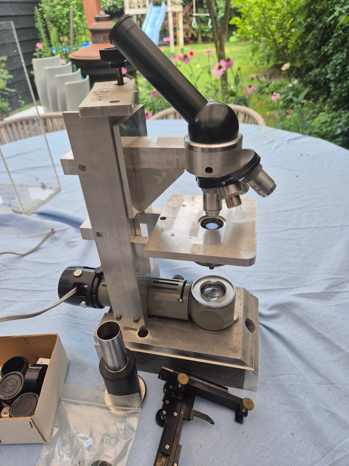 Olympus Tokyo Microscoop 211972 met toebehoren en lamp, Ophalen of Verzenden
