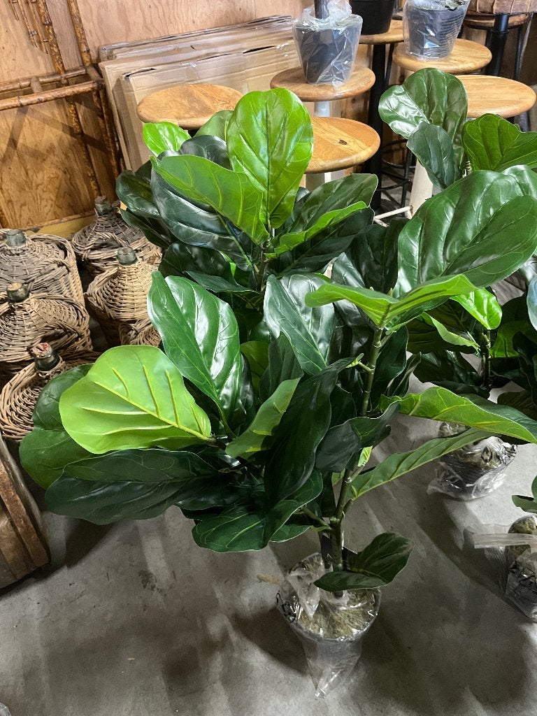 4x Kunstplant Tabaksplant Nieuw 95 cm hoog, Ophalen, Groen, Rondom opgemaakt, Kunstplant