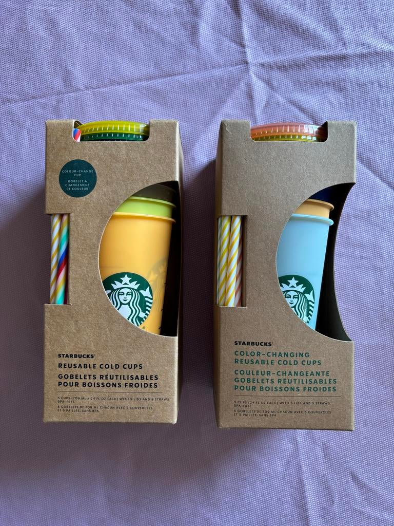 Starbucks herbruikbare bekers die van kleur veranderen, Overige typen, Kunststof, Nieuw, Ophalen of Verzenden