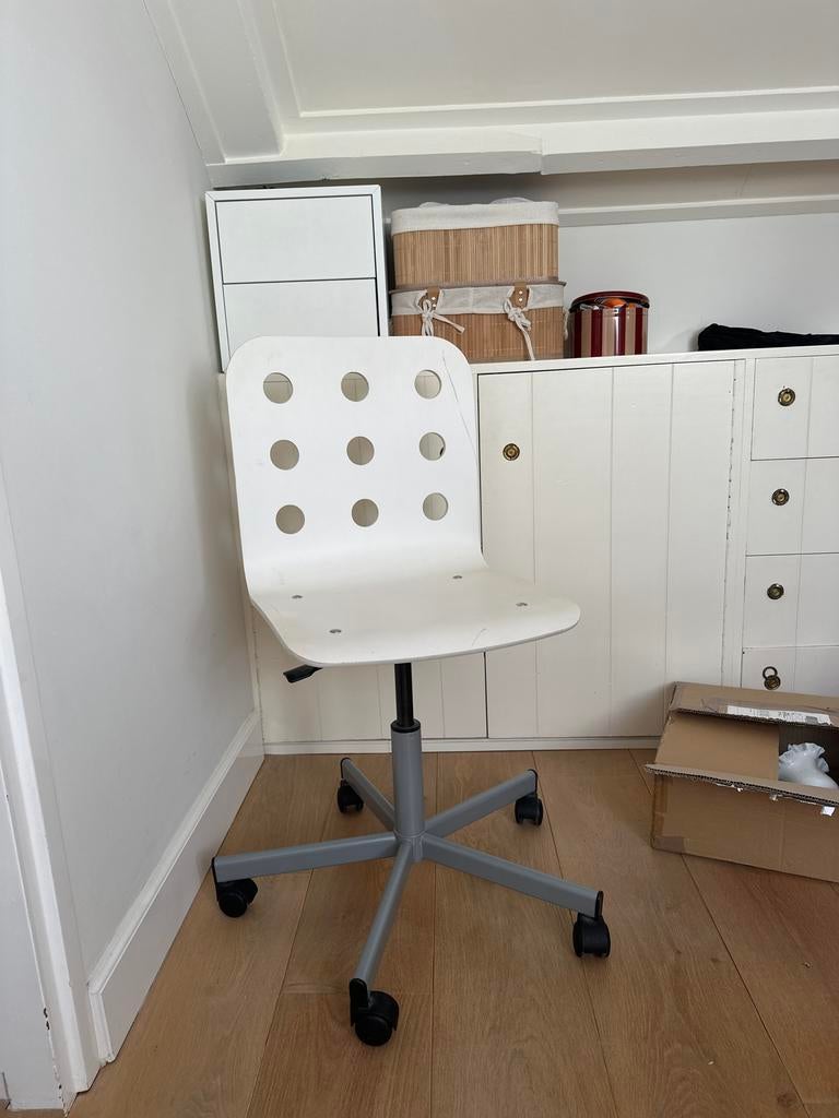 Bureaustoel IKEA, Ophalen of Verzenden, Gebruikt, Wit, Bureaustoel