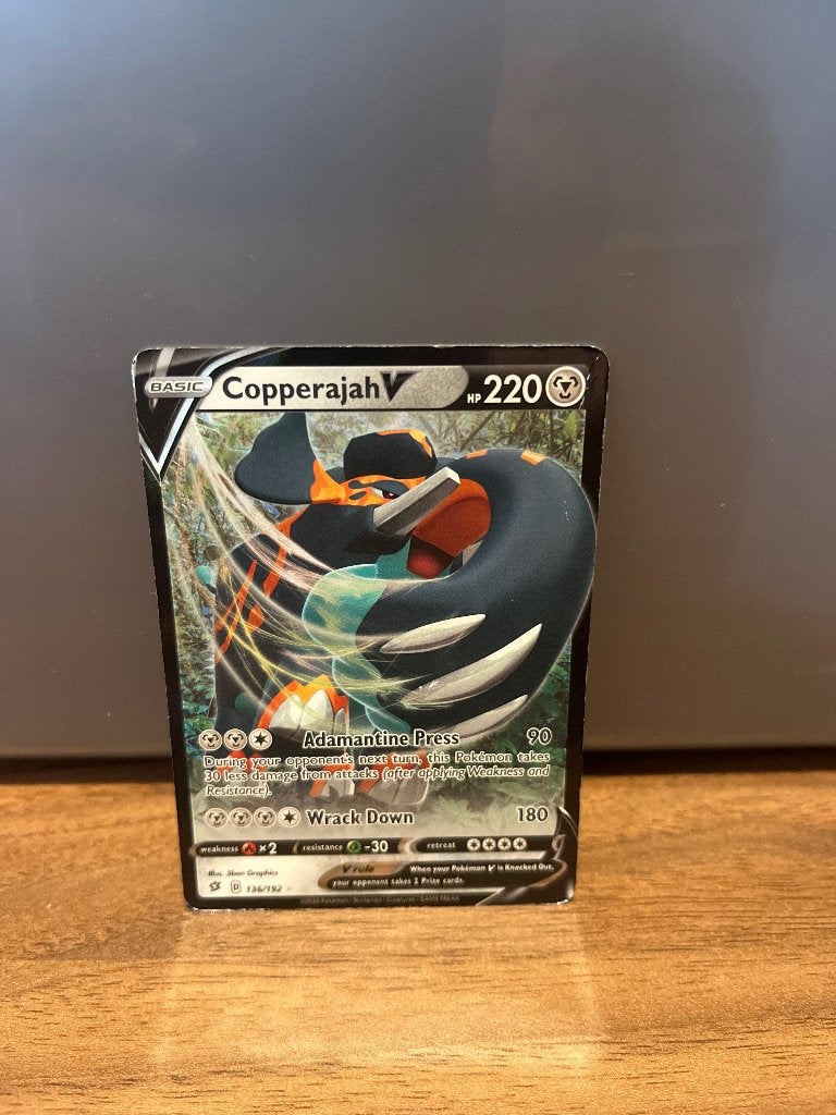 Pokemon TCG Copperajah V Kaart (136/192), Ophalen, Zo goed als nieuw, Losse kaart