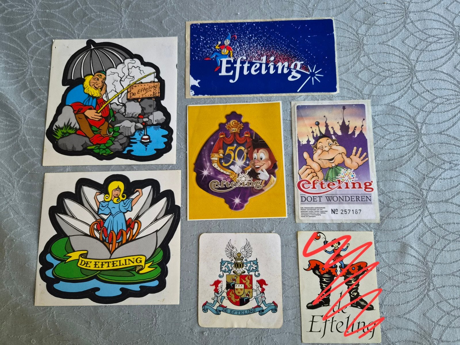 Efteling Stickers, Ophalen of Verzenden