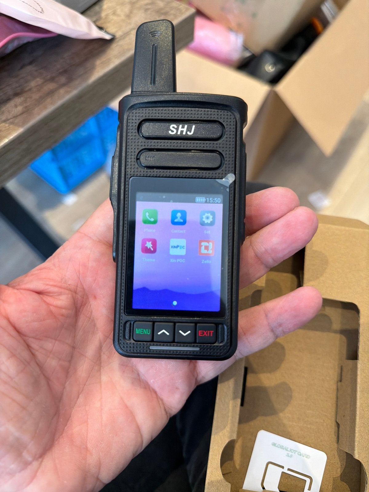 SHJ 4G Full Netcom Walkie Talkie Model H28Y, Telecommunicatie, Ophalen of Verzenden, Nieuw, 15 km of meer, Portofoon of Walkie-talkie