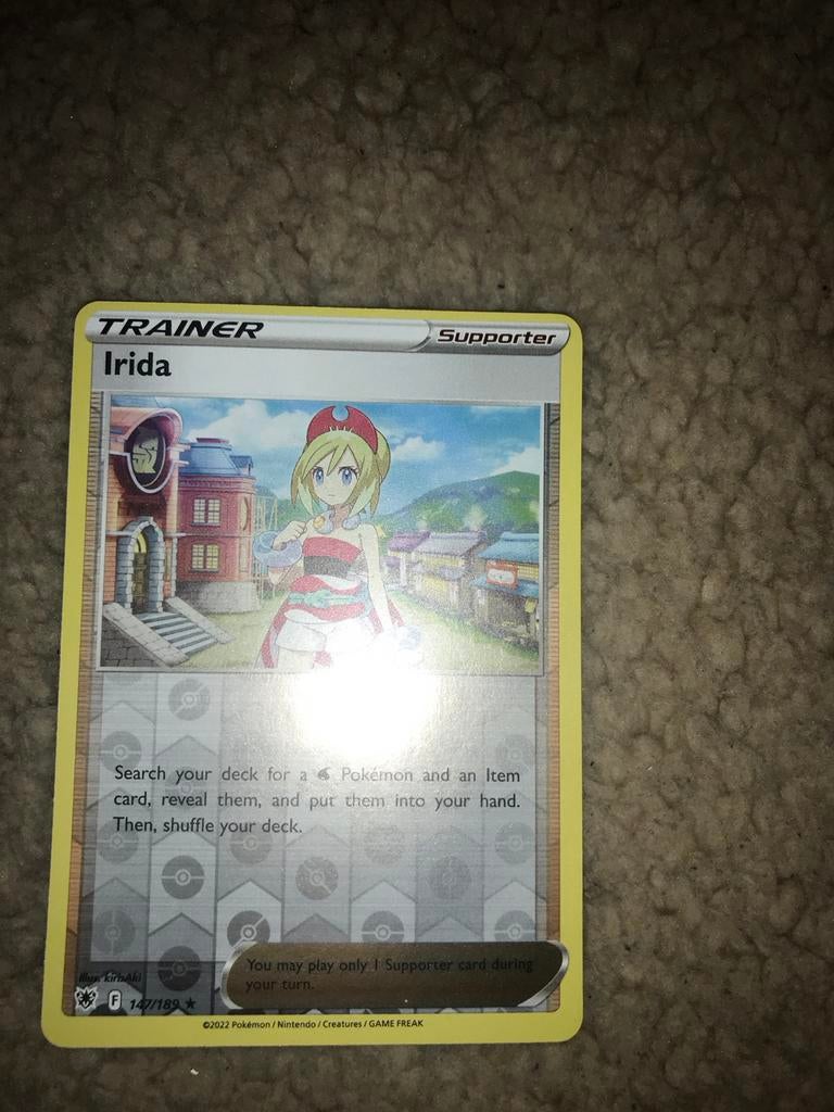 Pokémon kaart Irida Supporter 147/189, Ophalen of Verzenden, Gebruikt, Losse kaart