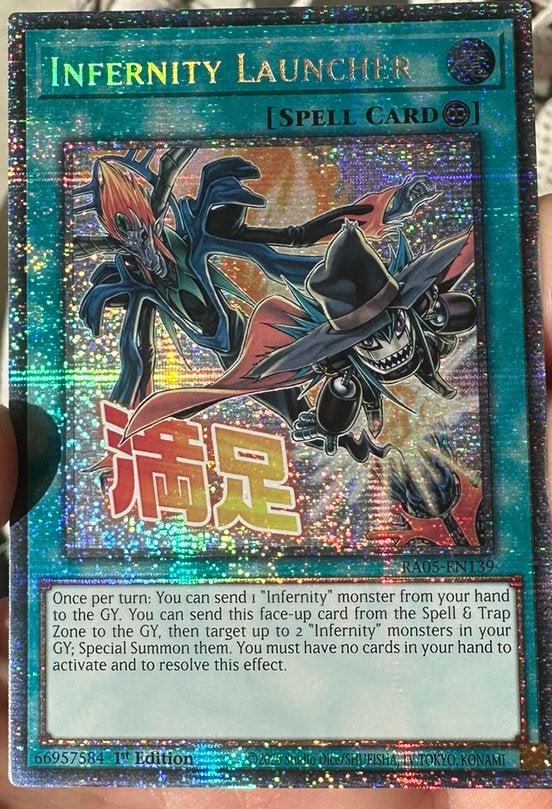 Yu-Gi-Oh! Infernity Launcher RA05 1st Edition Starlight Rare, Hobby en Vrije tijd, Verzamelkaartspellen | Yu-gi-Oh!, Ophalen of Verzenden