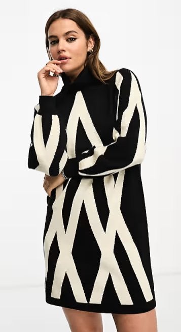 jurk Object knit, Kleding | Dames, Zo goed als nieuw, Boven de knie, Meerkleurig, Verzenden