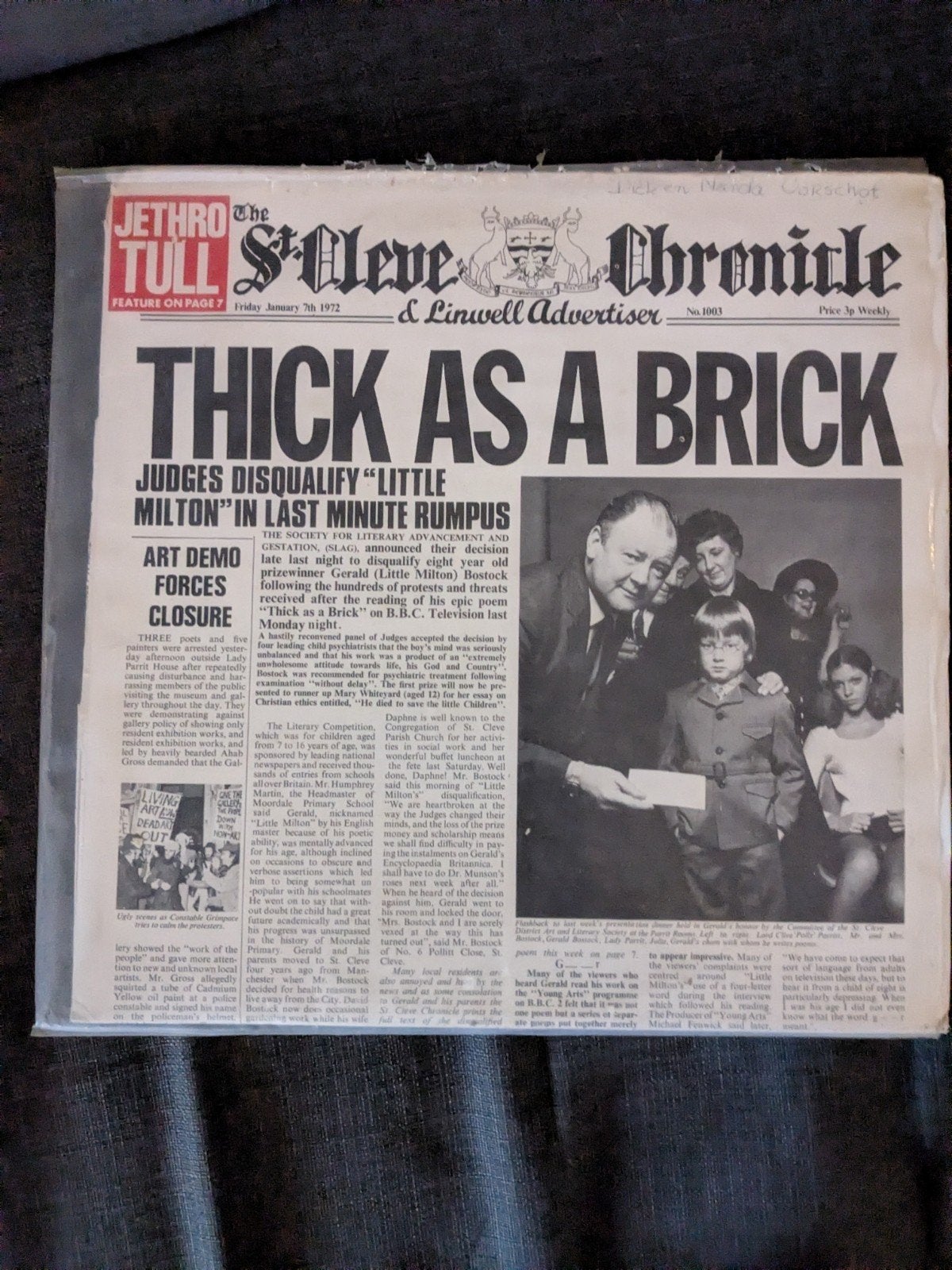 Jethro Tull - Thick As A Brick lp, Ophalen of Verzenden, Gebruikt, 12 inch