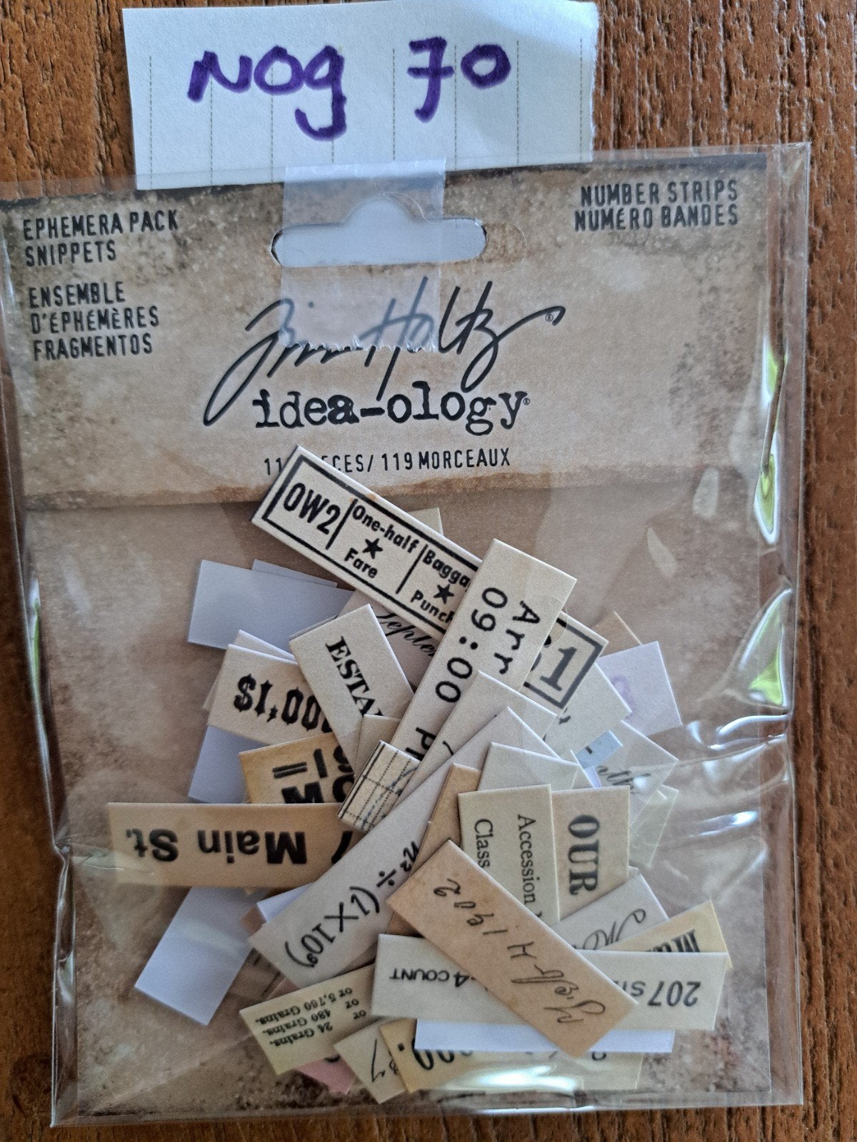 TIM HOLTZ NUMBER STRIPS EPHEMERA JOURNALING PLANNER, Ophalen of Verzenden, Nieuw, Versiering of Embellishment