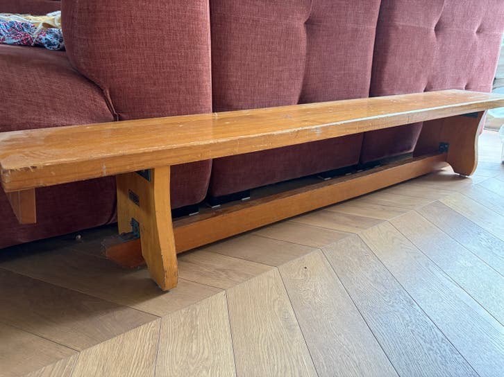 Vintage ENRAF NONIUS DELFT Houten Bankje, Ophalen