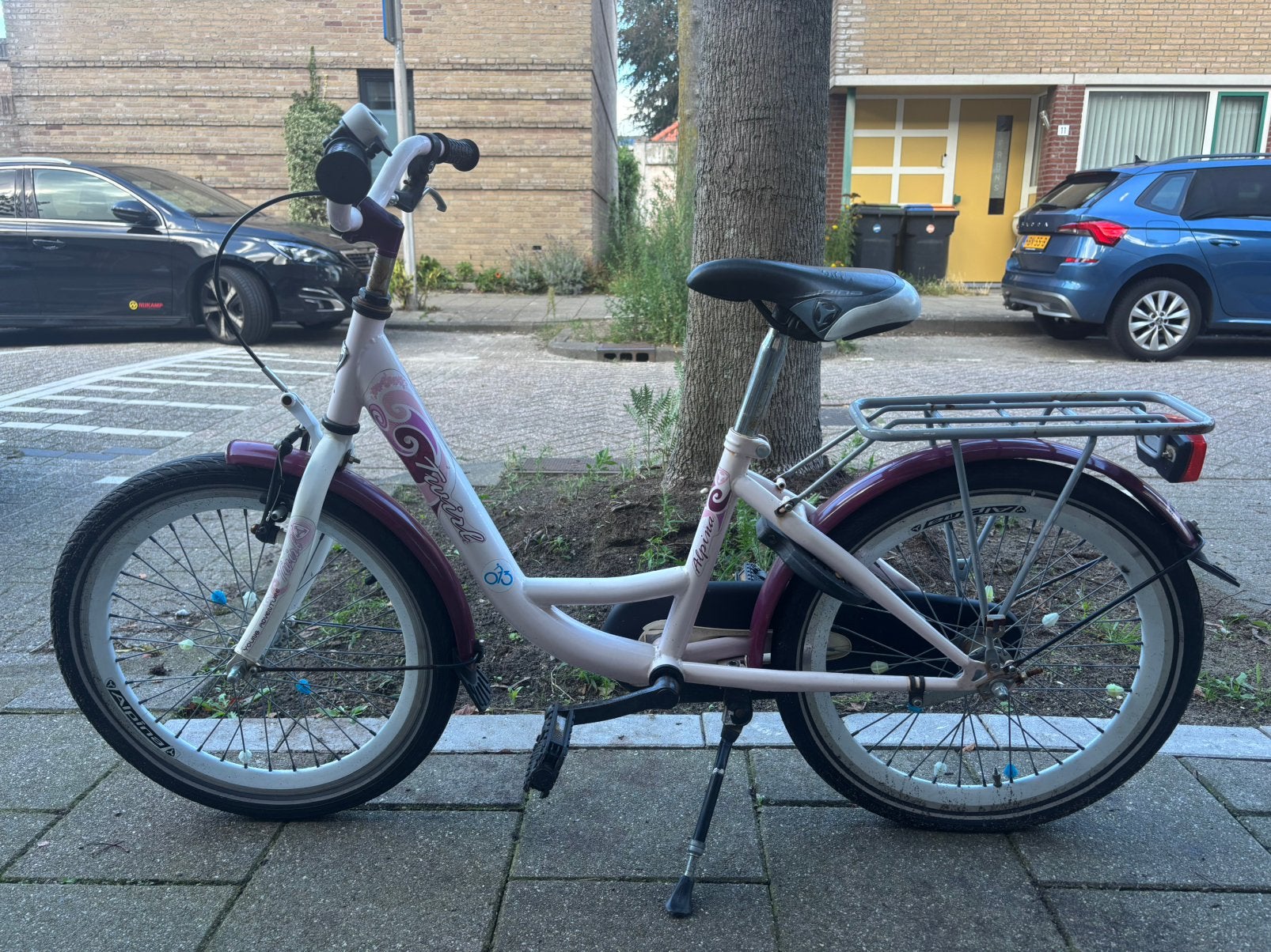 Alpina Girlpower meisjesfiets 20 inch met slot, Fietsen en Brommers, Ophalen, Terugtraprem, Gebruikt, Handrem