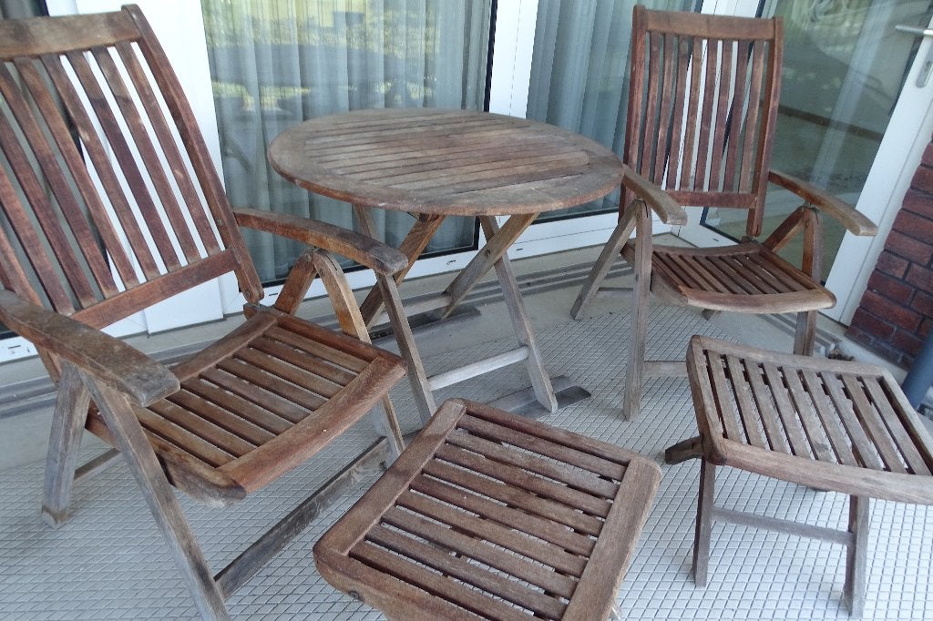 Hardhouten tuinstel, Tuin en Terras, Gebruikt, Hardhout, Eettafel, Tuinset