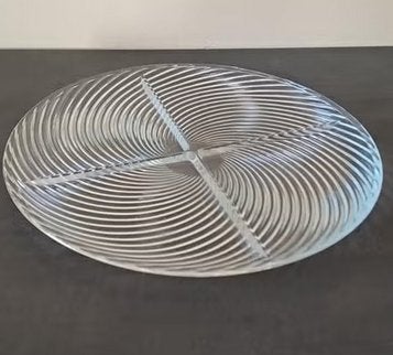Glazen hapjes schaal met 4 vakken. Nieuw!, Antiek en Kunst, Ophalen of Verzenden