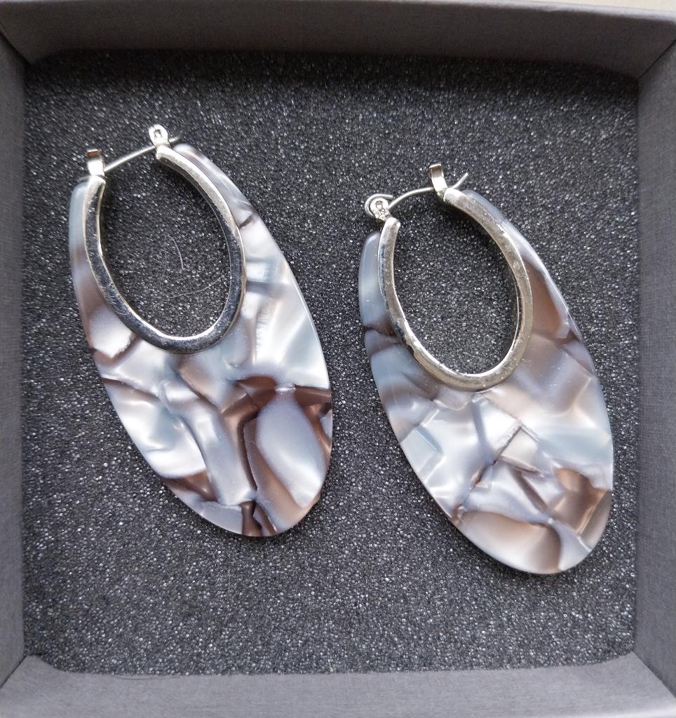 Nieuwe parelmoer look oorbellen, Ophalen of Verzenden, Nieuw, Overige materialen, Hangers