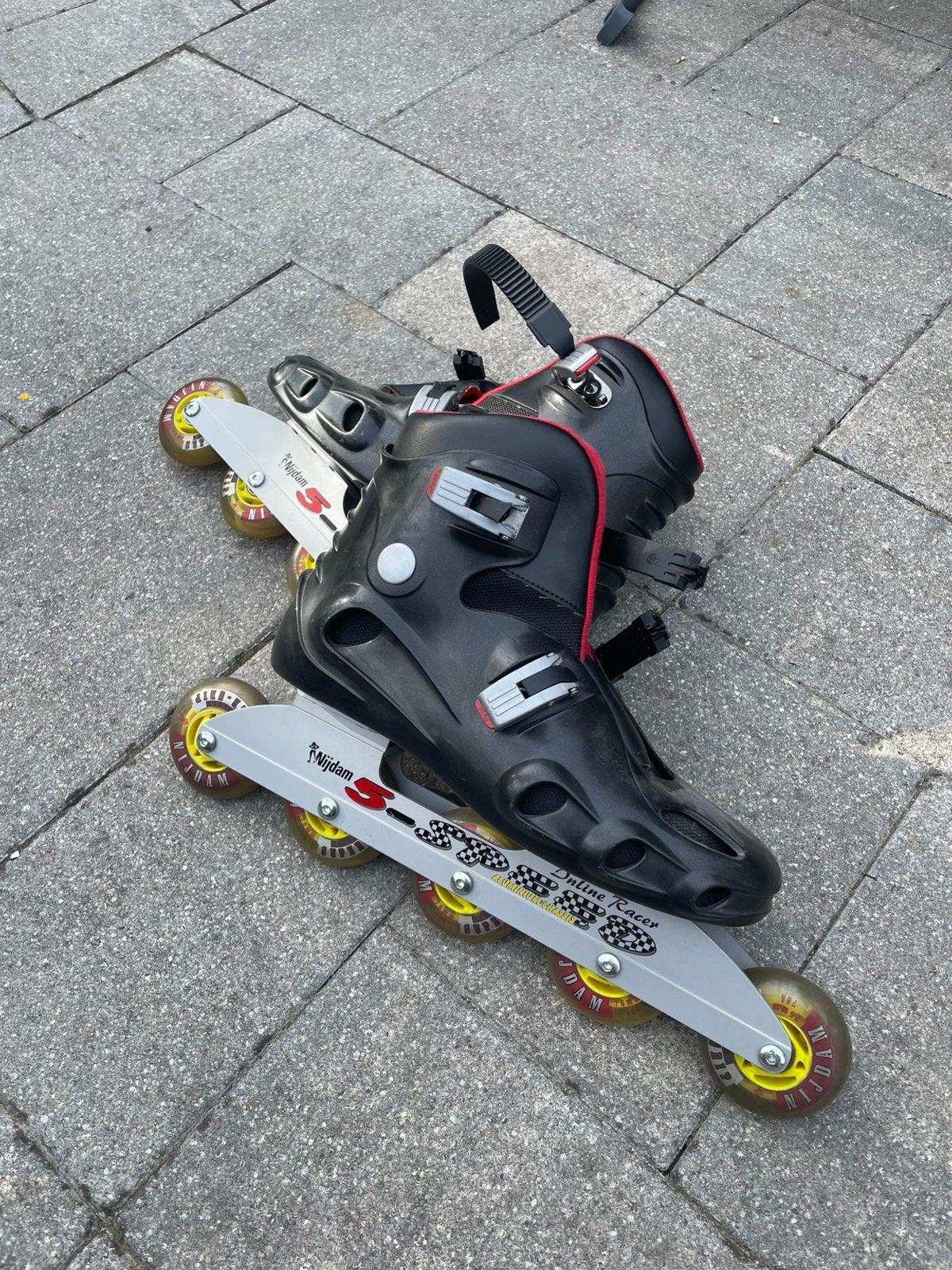 Nijdam 5 speed maat 44, Gebruikt, Inline skates 5 wielen, Ophalen, Overige merken