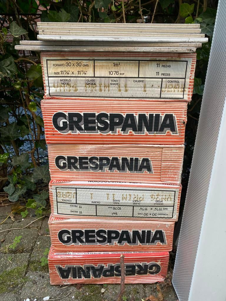 6 pakken Grespania witte tegels 30x30 cm gratis af te halen, Ophalen, Gebruikt, Keramiek, 5 tot 10 m²
