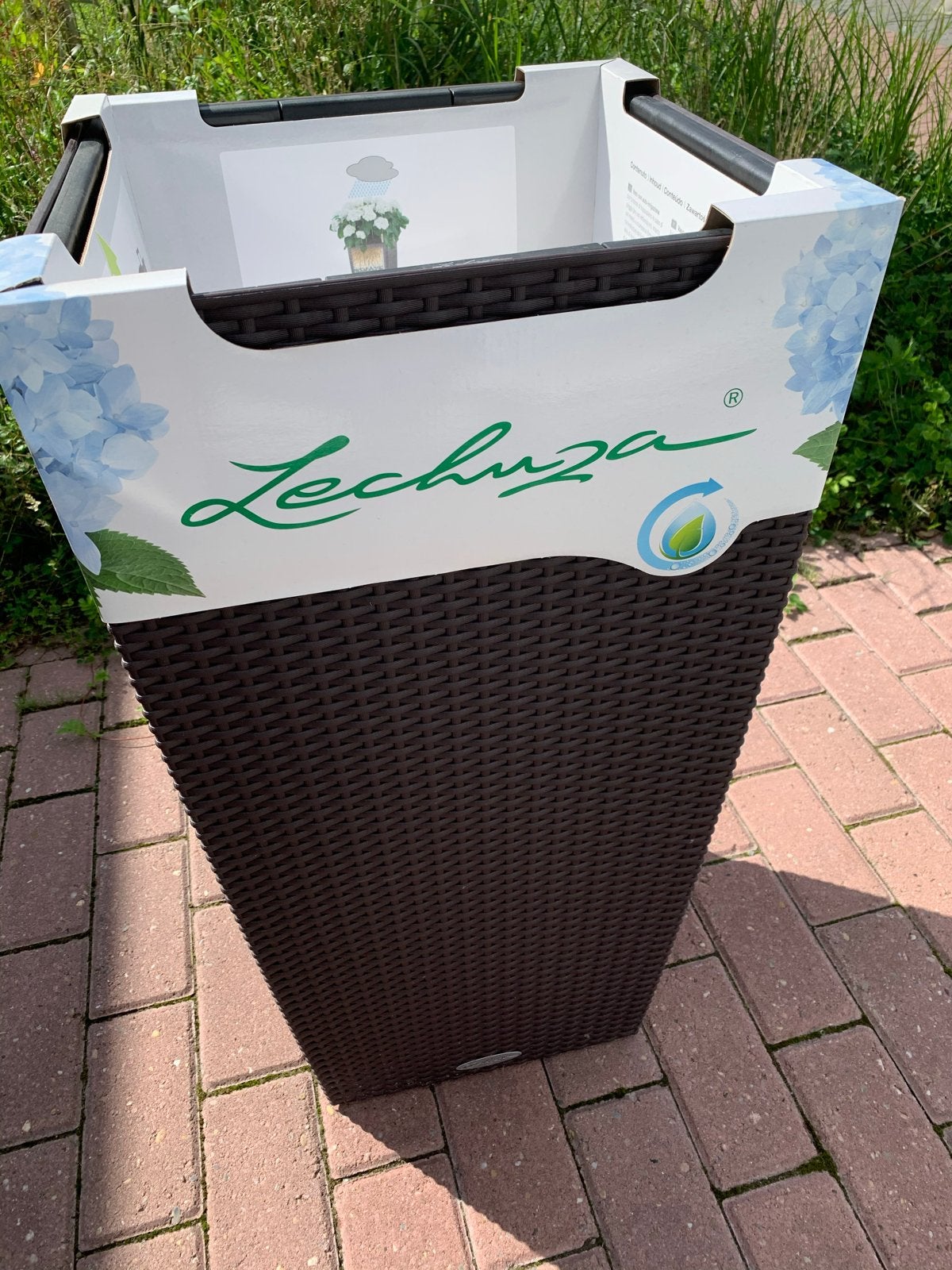 Lechuza Cubico Cottage 40 Zelfwaterende Plantenbak Bruin, Kunststof, Minder dan 60 cm, Vierkant, Nieuw