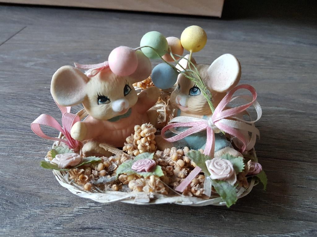 Drie decoratieve en schattige muizenbeeldjes, Ophalen of Verzenden, Zo goed als nieuw, Dier