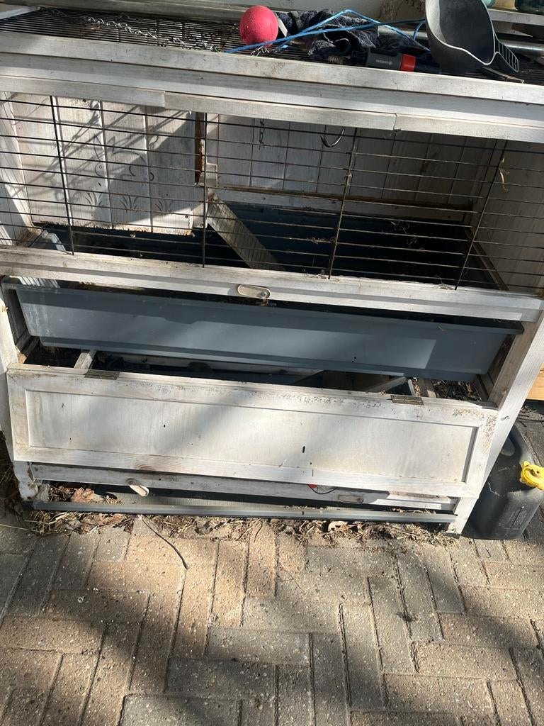 Konijnenhok voor buiten, Ophalen, 110 cm of meer, Zo goed als nieuw, 90 cm of meer