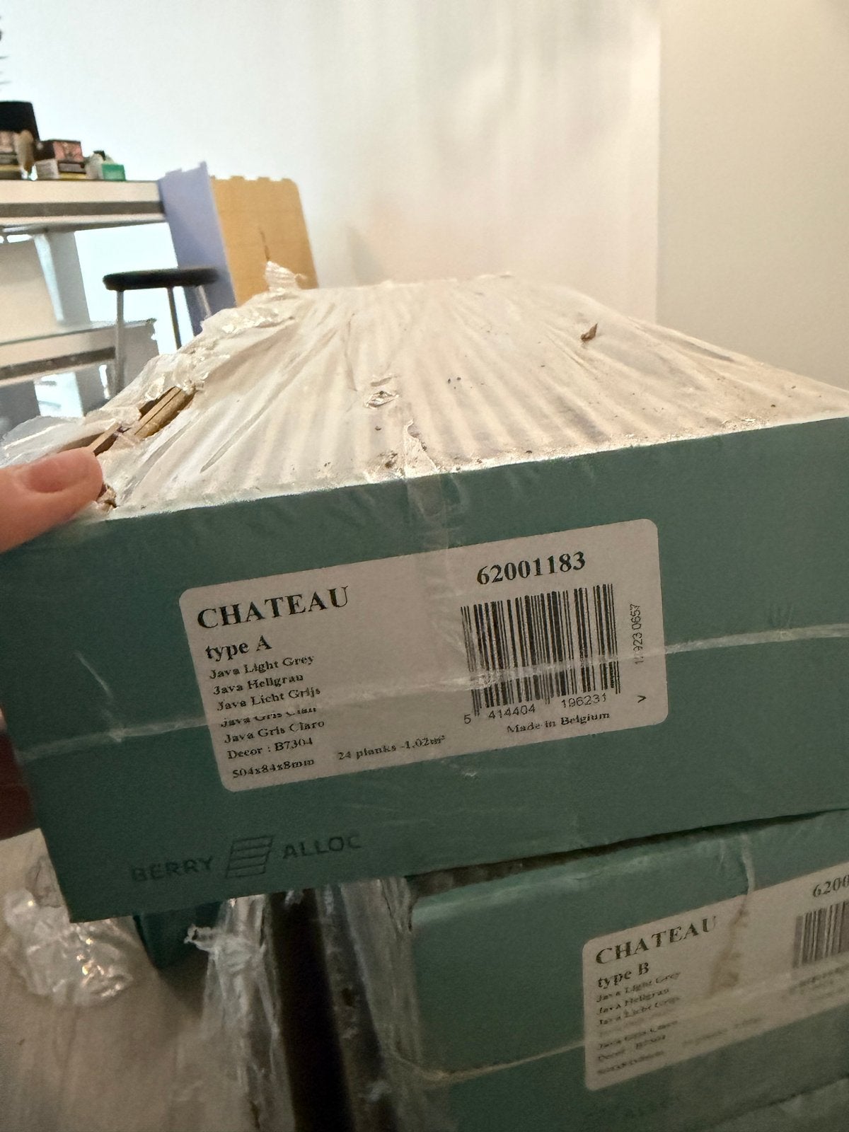 Visgraat Laminaat Java Licht Grijs, Ophalen, Nieuw, Grijs, Laminaat