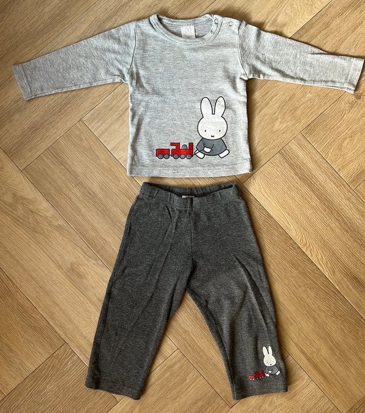 Pyjama, Nijntje, grijs, maat 74 / 80, Ophalen of Verzenden, Gebruikt, Jongetje of Meisje, Nacht- of Onderkleding
