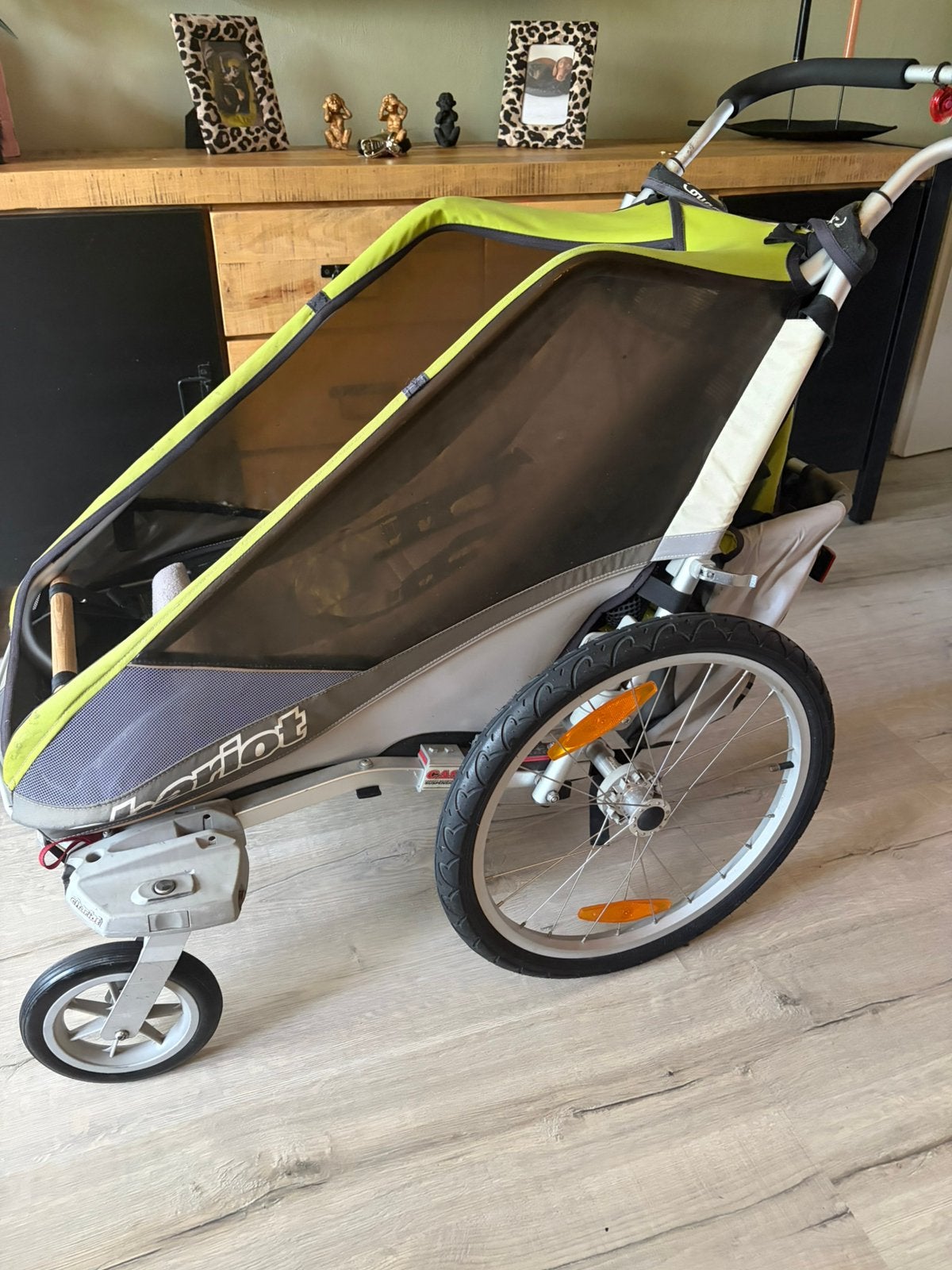 Qeridoo Sportrex 1 joggerkar/fietskar, Ophalen, Gebruikt, Opvouwbaar, 80 kg of meer