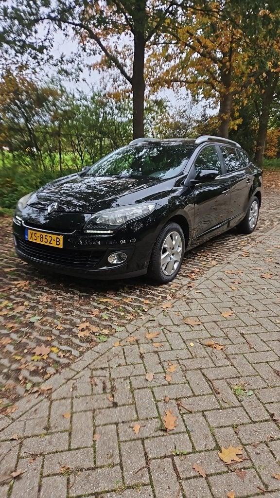 Renault Mégane 1.2 TCE 85KW Energy Estate 2012 Zwart, Auto's, Voorwielaandrijving, Electronic Stability Program (ESP), Stof, 4 cilinders