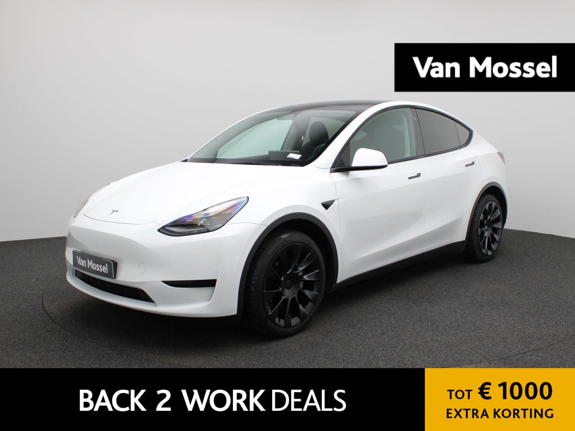 Tesla Model Y Long Range RWD 75 kWh | LEDER | ELEK.STOEL | C, Auto's, 12 maanden, Gebruikt, 495 min, 600 km