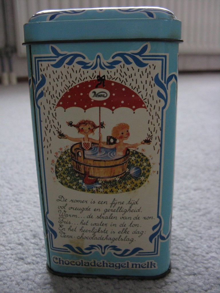 Vintage Venz hagelslag blik - Chocoladehagelslag melk, Ophalen of Verzenden, Gebruikt, Overige, Overige merken
