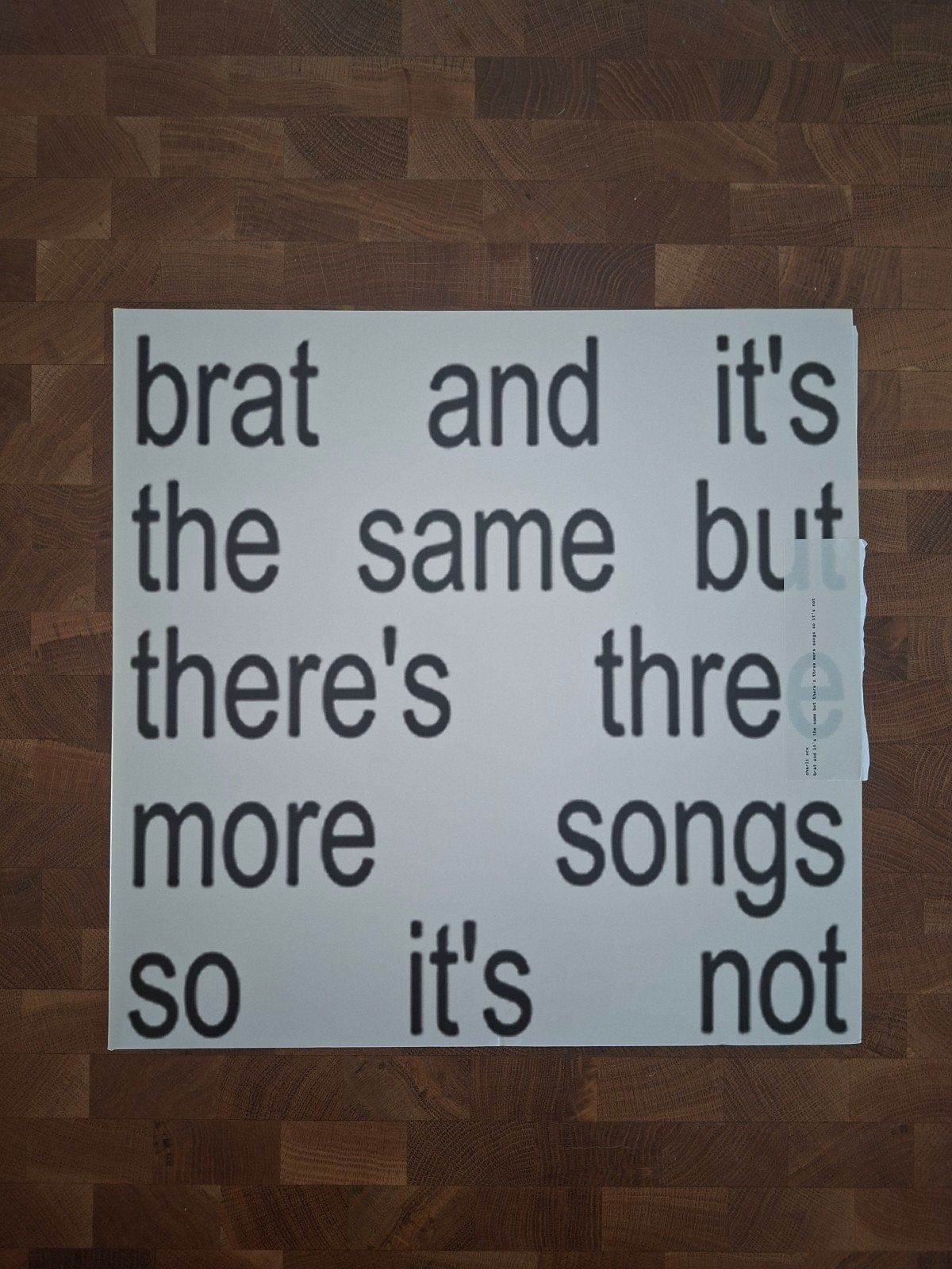 Charli XCX - brat and it's the same but there's three more, Ophalen, Pop, Dubbel-LP, Zo goed als nieuw