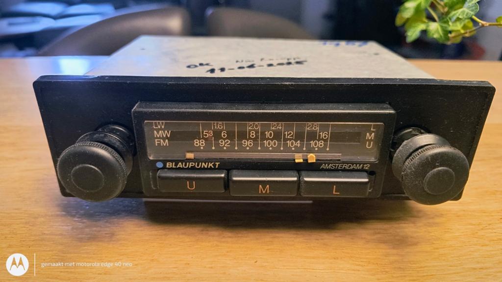 Blaupunkt Amsterdam 12 autoradio - Vintage 100% in orde, Auto diversen, Autoradio's, Ophalen of Verzenden, Gebruikt