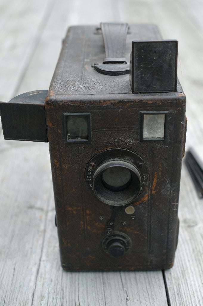 Briton Camera  Houghton Valplaten camera met glas / houders, Ophalen of Verzenden, Voor 1940, Fototoestel
