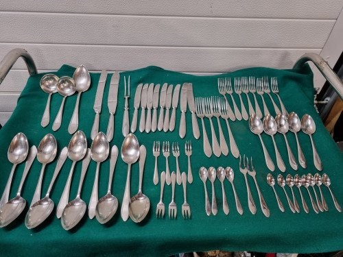 bestek gero zilmeta puntfile 62 delig vintage, Huis en Inrichting, Keuken | Bestek, Ophalen of Verzenden