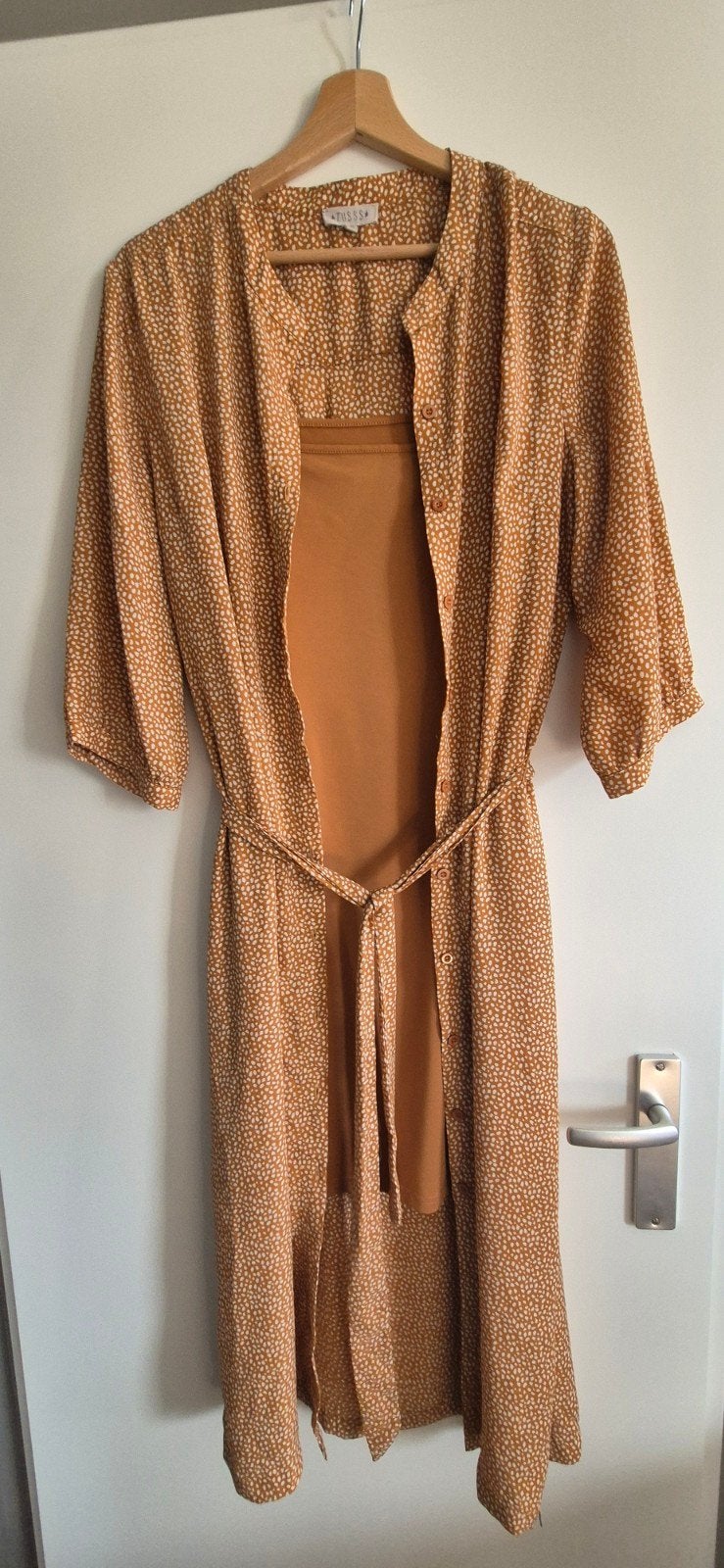 Zuss bruine jurk met onderjurk - Maat XL, Kleding | Dames, Ophalen of Verzenden