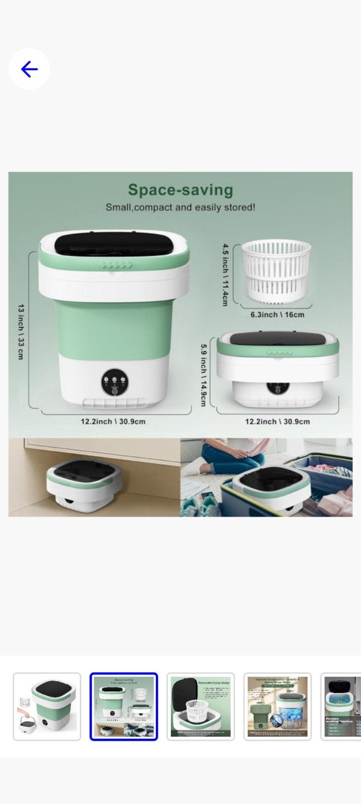 Compacte opvouwbare mini wasmachine met droogfunctie, Caravans en Kamperen, Ophalen of Verzenden, Nieuw