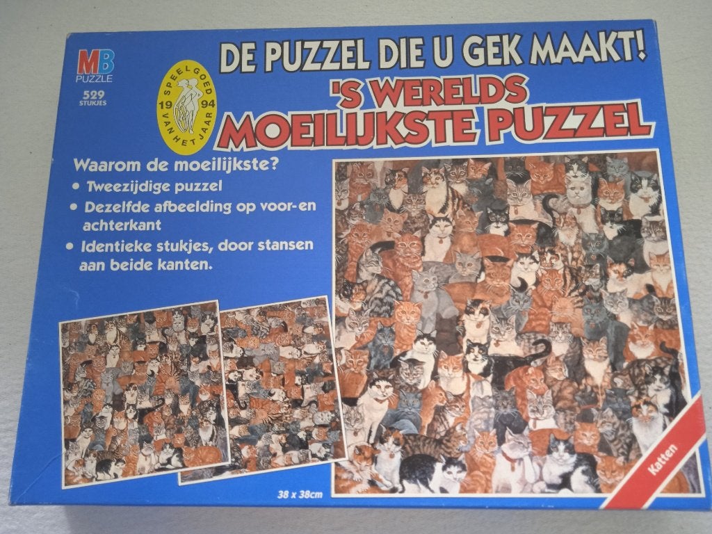 MB De puzzel die u gek maakt 529 stukjes, Hobby en Vrije tijd, Denksport en Puzzels, Ophalen of Verzenden, 500 t/m 1500 stukjes