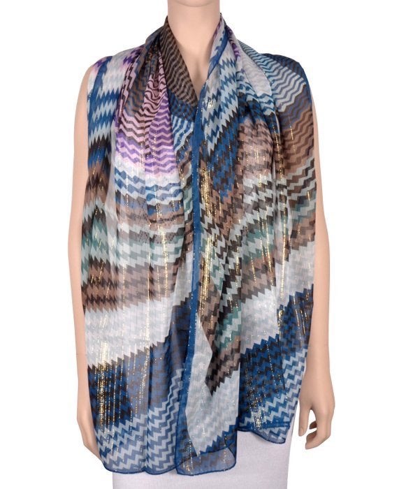 Missoni nieuwe sjaal zigzag zijdemix met gratis verzending, Verzenden, Maat 46/48 (XL) of groter, Nieuw, Missoni