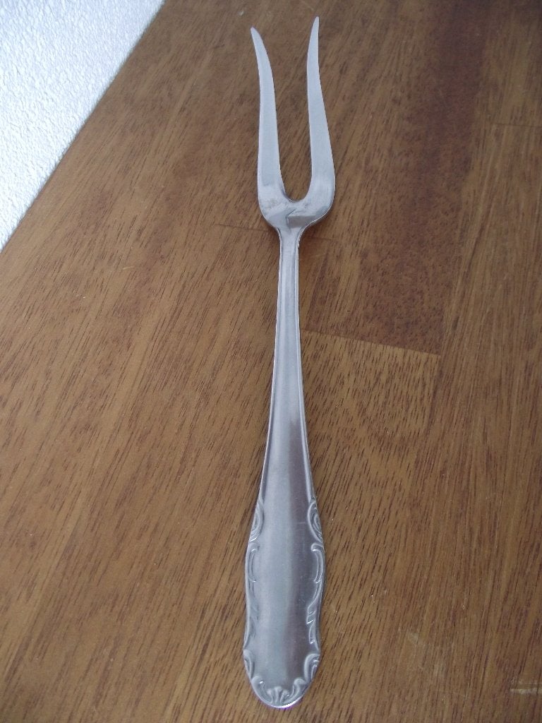 groot Barok dienvork 27 cm RVS trancheervork Abert inox 1960, Ophalen of Verzenden