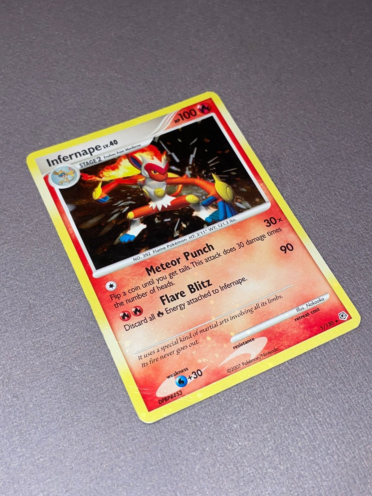 Pokemon Infernape lv.40 holo 2007, Ophalen of Verzenden, Zo goed als nieuw
