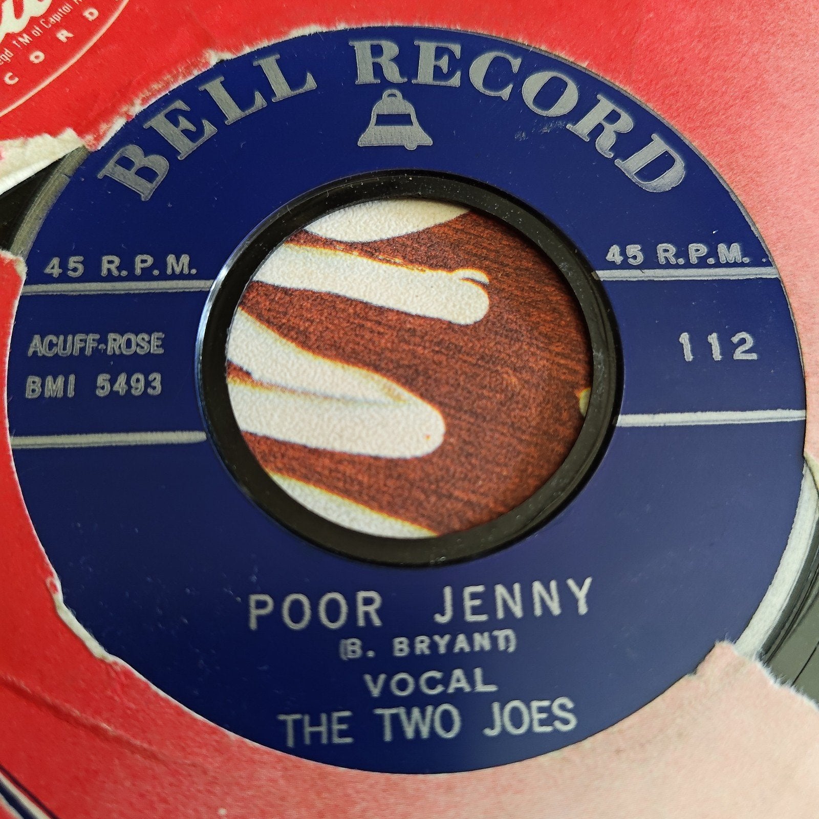 The Two Joes - Tell Him No / Poor Jenny (Bell Record 112), Gebruikt, 7 inch, Ophalen of Verzenden, Pop