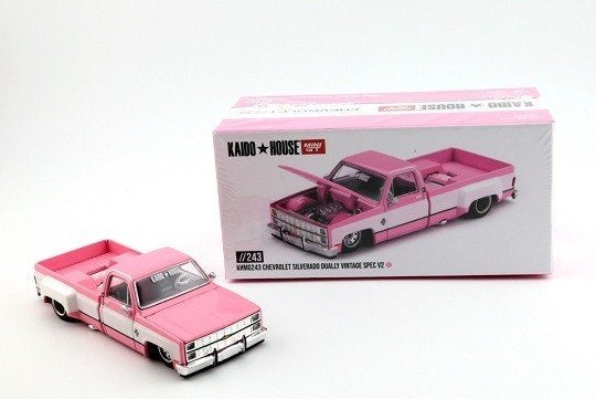 Chevrolet Silverado Dually "Vintage Spec V2" Roze / Wit 1:64, Tschuiten@hotmail.com, Duitsland, Auto, Nieuw