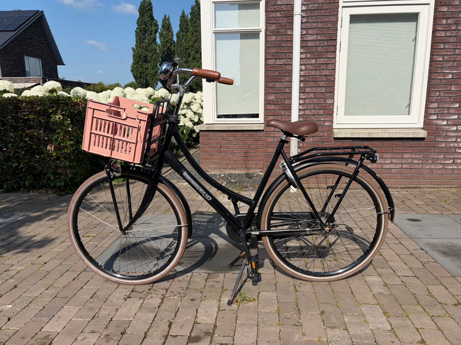 Zwarte Sparta pick-up 28 inch dames, Fietsen en Brommers, Fietsen | Dames | Damesfietsen, Ophalen, Terugtraprem, Gebruikt, Versnellingen