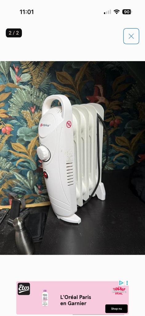 Radiator olie gevuld, Ophalen, Zo goed als nieuw