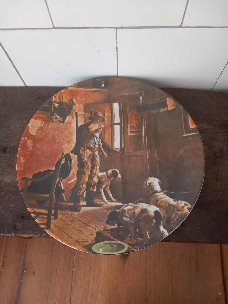 zeer mooi wandbord limoges porselein cottage collectors item, Ophalen of Verzenden